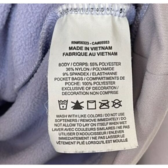 NIKE Hoodie Women's Medium Gray Purple Fleece Lined Pullover Drawstring Hood - Picture 6 of 8